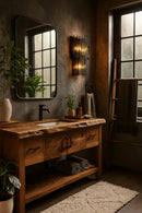 Varaluz - 393W03MBFG - Three Light Wall Sconce - Park Row - Matte Black/French Gold