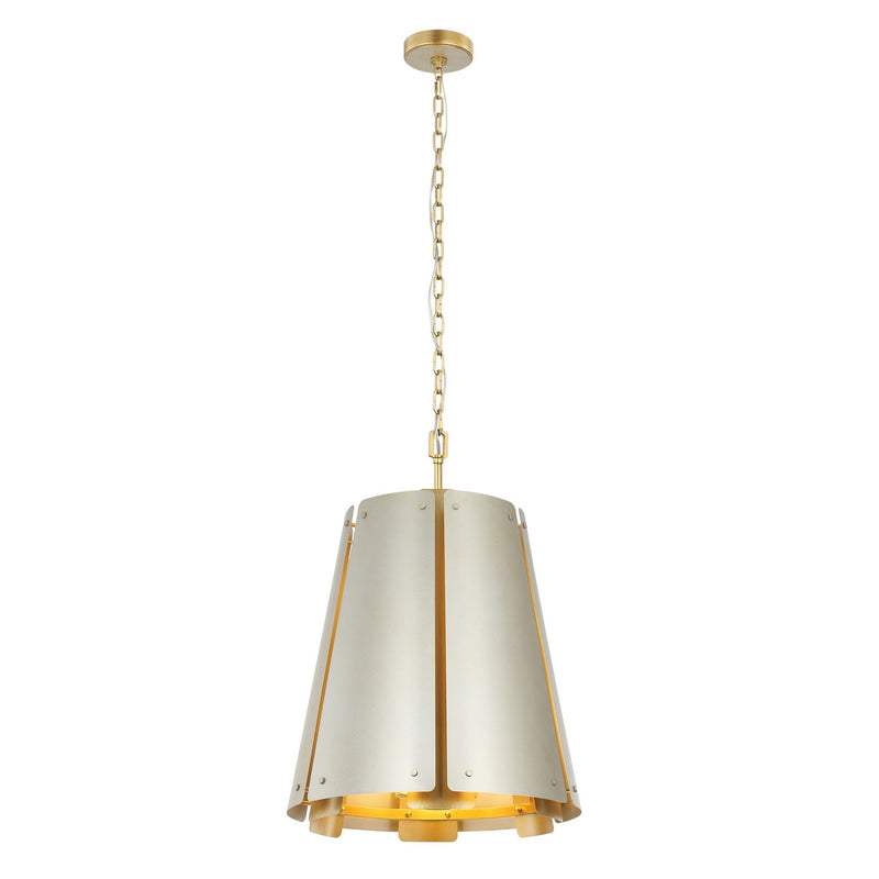 Six Light Foyer Pendant<br /><span style="color:#4AB0CE;">Entrega: 4-10 dias en USA</span><br /><span style="color:#4AB0CE;font-size:60%;">PREGUNTE POR ENTREGA EN PANAMA</span><br />Collection: Peep Show<br />Finish: Sunwashed Silver/Brushed Sienna