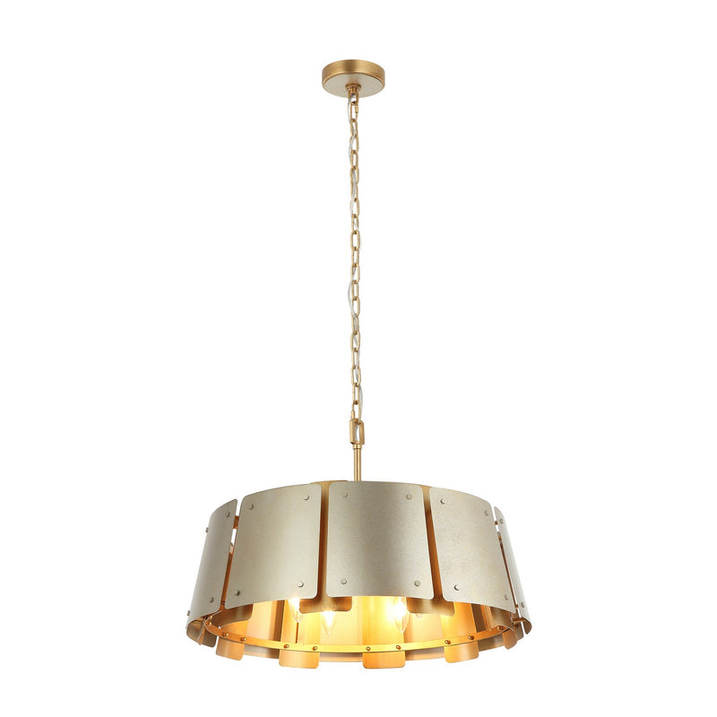 Five Light Pendant<br /><span style="color:#4AB0CE;">Entrega: 4-10 dias en USA</span><br /><span style="color:#4AB0CE;font-size:60%;">PREGUNTE POR ENTREGA EN PANAMA</span><br />Collection: Peep Show<br />Finish: Sunwashed Silver/Brushed Sienna