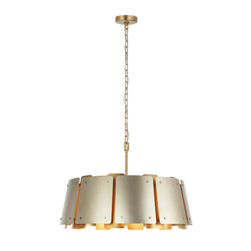 Five Light Pendant<br /><span style="color:#4AB0CE;">Entrega: 4-5 semanas en USA</span><br /><span style="color:#4AB0CE;font-size:60%;">PREGUNTE POR ENTREGA EN PANAMA</span><br />Collection: Peep Show<br />Finish: Sunwashed Silver/Brushed Sienna