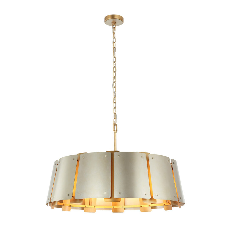 Eight Light Pendant<br /><span style="color:#4AB0CE;">Entrega: 4-5 semanas en USA</span><br /><span style="color:#4AB0CE;font-size:60%;">PREGUNTE POR ENTREGA EN PANAMA</span><br />Collection: Peep Show<br />Finish: Sunwashed Silver/Brushed Sienna