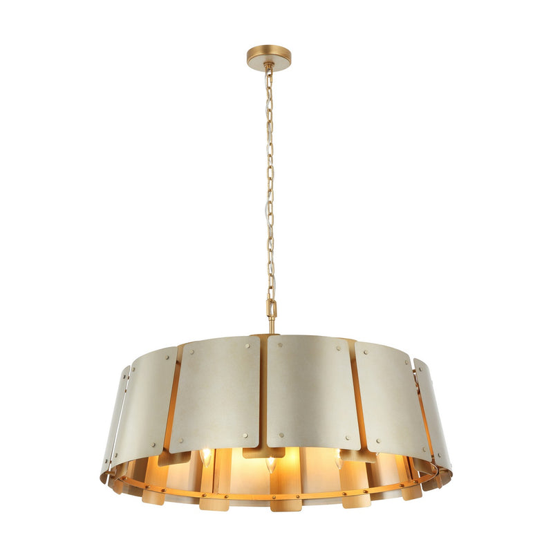 Eight Light Pendant<br /><span style="color:#4AB0CE;">Entrega: 4-5 semanas en USA</span><br /><span style="color:#4AB0CE;font-size:60%;">PREGUNTE POR ENTREGA EN PANAMA</span><br />Collection: Peep Show<br />Finish: Sunwashed Silver/Brushed Sienna