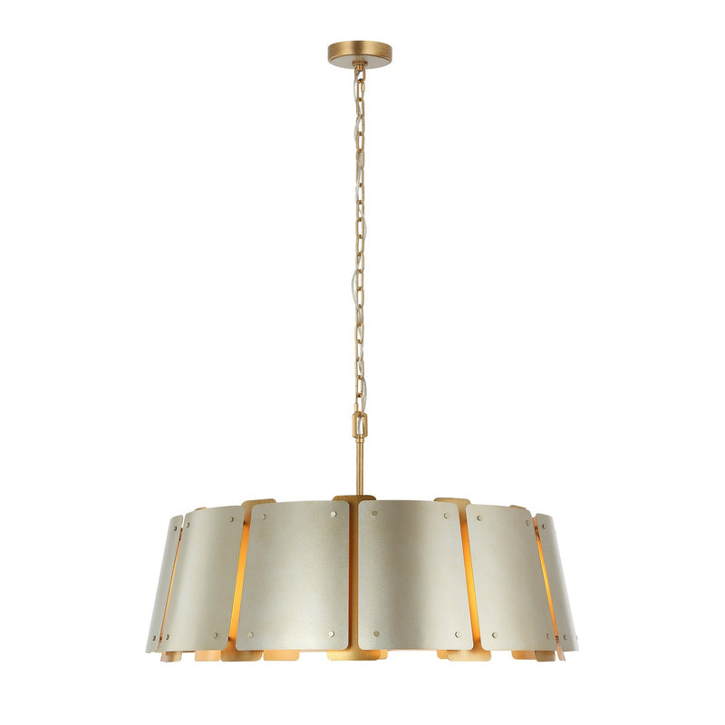 Eight Light Pendant<br /><span style="color:#4AB0CE;">Entrega: 4-5 semanas en USA</span><br /><span style="color:#4AB0CE;font-size:60%;">PREGUNTE POR ENTREGA EN PANAMA</span><br />Collection: Peep Show<br />Finish: Sunwashed Silver/Brushed Sienna
