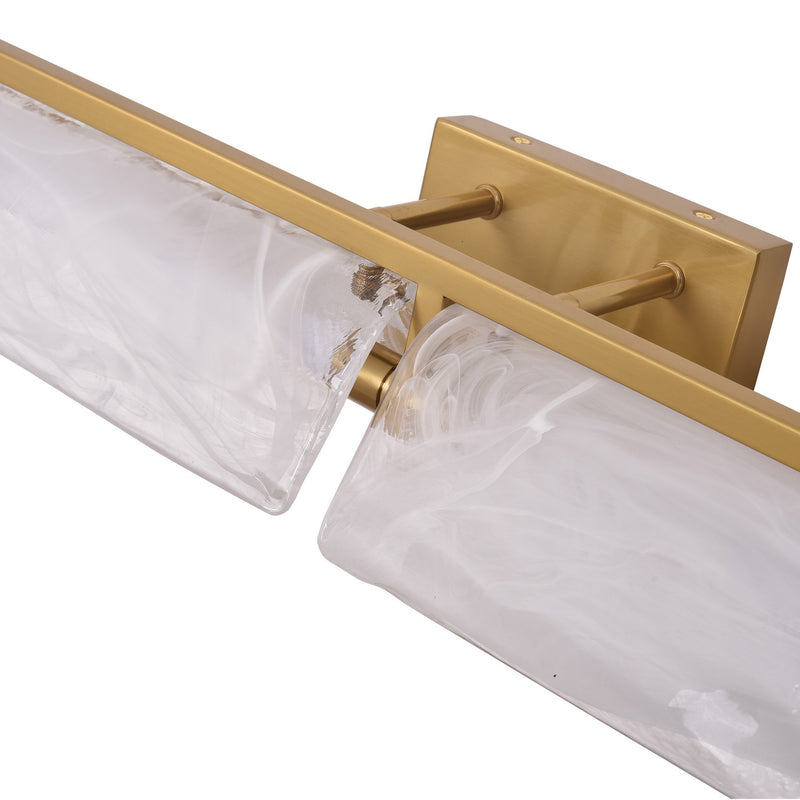 LED Bath Fixture<br /><span style="color:#4AB0CE;">Entrega: 4-5 semanas en USA</span><br /><span style="color:#4AB0CE;font-size:60%;">PREGUNTE POR ENTREGA EN PANAMA</span><br />Collection: Mingle<br />Finish: Satin Brass