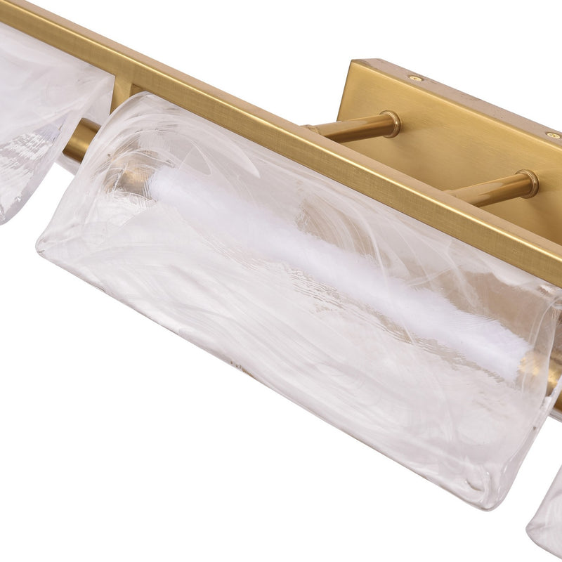 LED Bath Fixture<br /><span style="color:#4AB0CE;">Entrega: 4-5 semanas en USA</span><br /><span style="color:#4AB0CE;font-size:60%;">PREGUNTE POR ENTREGA EN PANAMA</span><br />Collection: Mingle<br />Finish: Satin Brass