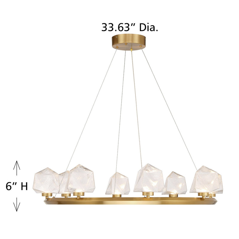 Savoy House - 1-1238-8-322 - LED Chandelier - Castello - Warm Brass
