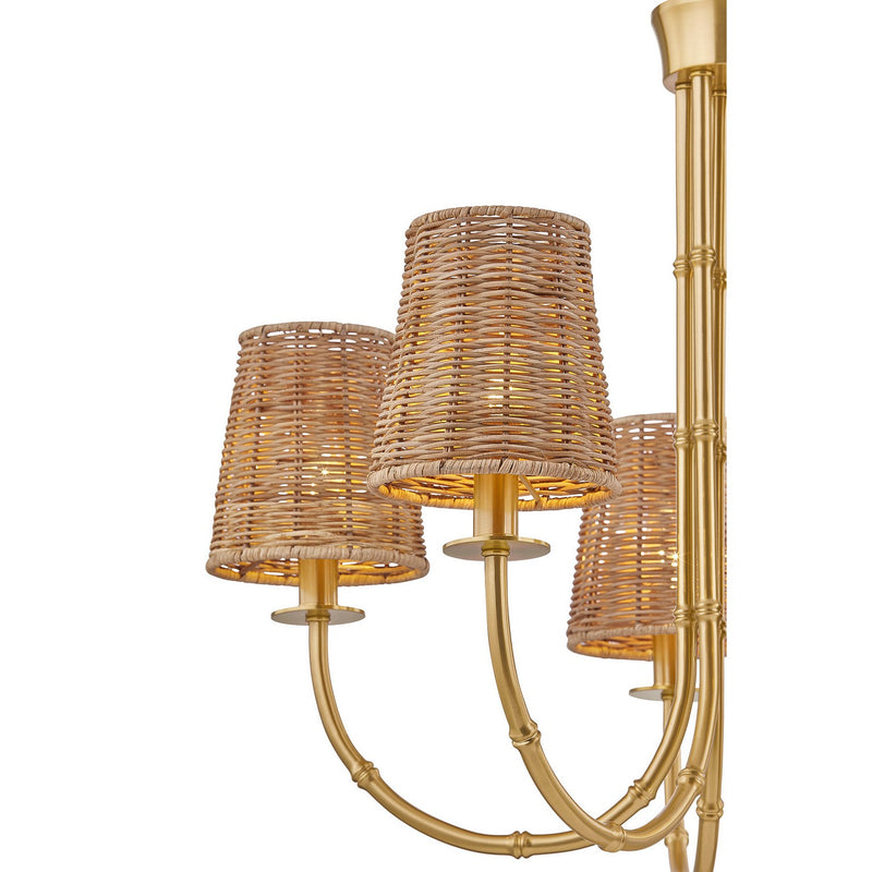 Five Light Chandelier<br /><span style="color:#4AB0CE;">Entrega: 4-10 dias en USA</span><br /><span style="color:#4AB0CE;font-size:60%;">PREGUNTE POR ENTREGA EN PANAMA</span><br />Collection: Ashbury<br />Finish: Warm Brass