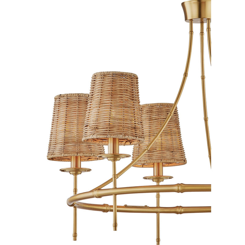 Six Light Chandelier<br /><span style="color:#4AB0CE;">Entrega: 4-10 dias en USA</span><br /><span style="color:#4AB0CE;font-size:60%;">PREGUNTE POR ENTREGA EN PANAMA</span><br />Collection: Ashbury<br />Finish: Warm Brass