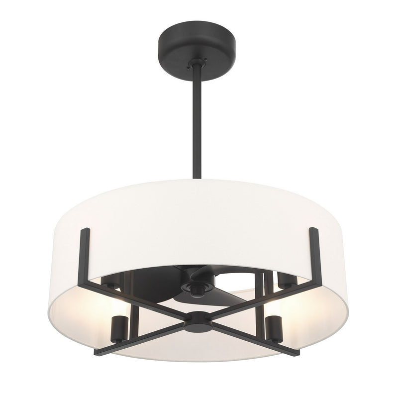 LED Fan D'Lier<br /><span style="color:#4AB0CE;">Entrega: 4-10 dias en USA</span><br /><span style="color:#4AB0CE;font-size:60%;">PREGUNTE POR ENTREGA EN PANAMA</span><br />Collection: Mansell<br />Finish: Matte Black