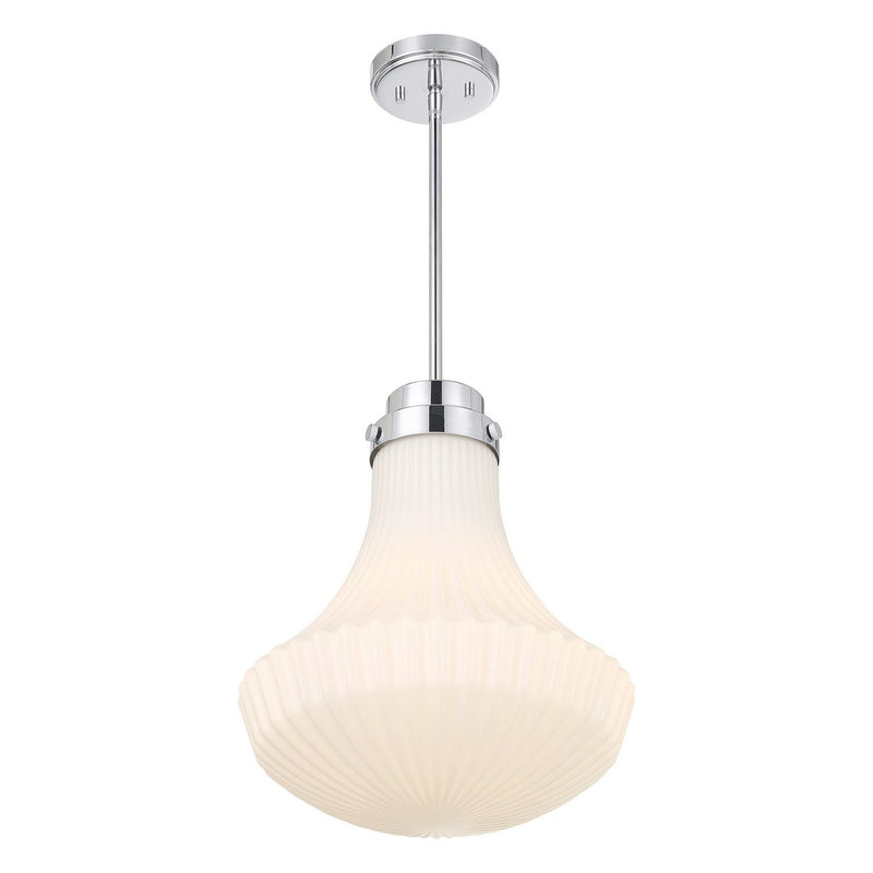 One Light Pendant<br /><span style="color:#4AB0CE;">Entrega: 4-10 dias en USA</span><br /><span style="color:#4AB0CE;font-size:60%;">PREGUNTE POR ENTREGA EN PANAMA</span><br />Collection: Bartlet<br />Finish: Polished Chrome