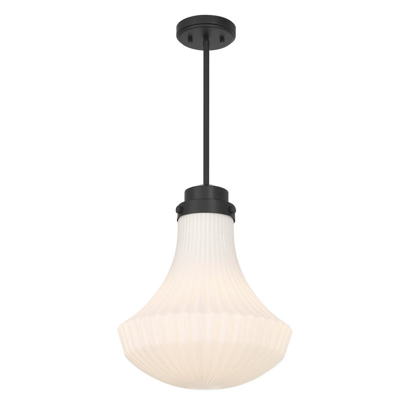 One Light Pendant<br /><span style="color:#4AB0CE;">Entrega: 2-3 semanas en USA</span><br /><span style="color:#4AB0CE;font-size:60%;">PREGUNTE POR ENTREGA EN PANAMA</span><br />Collection: Bartlet<br />Finish: Matte Black