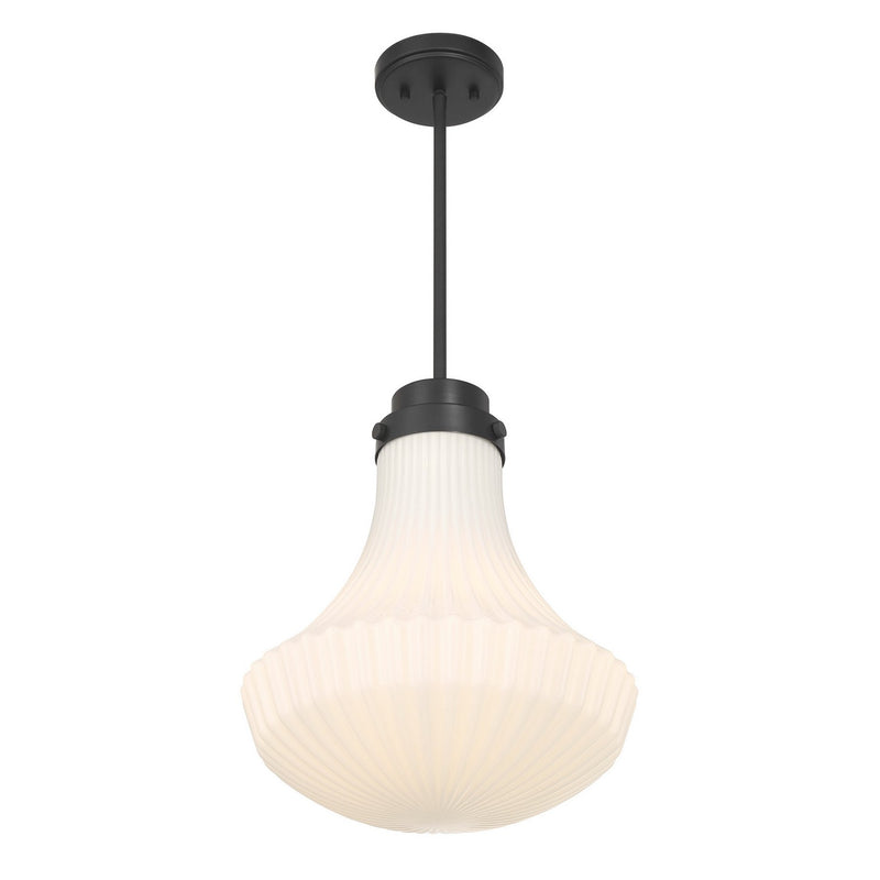 One Light Pendant<br /><span style="color:#4AB0CE;">Entrega: 2-3 semanas en USA</span><br /><span style="color:#4AB0CE;font-size:60%;">PREGUNTE POR ENTREGA EN PANAMA</span><br />Collection: Bartlet<br />Finish: Matte Black