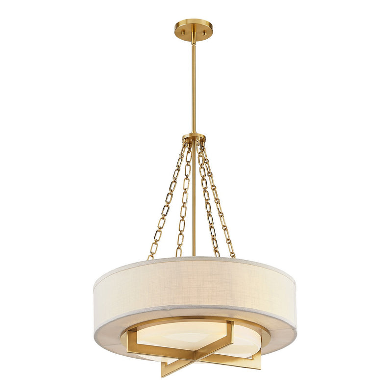 Four Light Pendant<br /><span style="color:#4AB0CE;">Entrega: 4-10 dias en USA</span><br /><span style="color:#4AB0CE;font-size:60%;">PREGUNTE POR ENTREGA EN PANAMA</span><br />Collection: Brentwood<br />Finish: Warm Brass