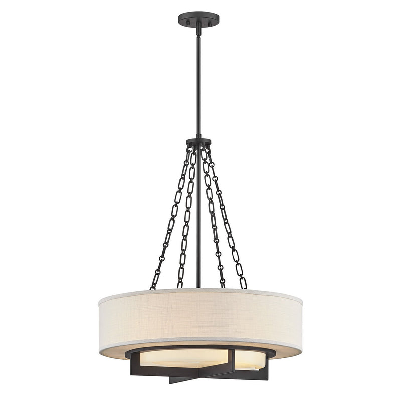 Four Light Pendant<br /><span style="color:#4AB0CE;">Entrega: 4-10 dias en USA</span><br /><span style="color:#4AB0CE;font-size:60%;">PREGUNTE POR ENTREGA EN PANAMA</span><br />Collection: Brentwood<br />Finish: Matte Black