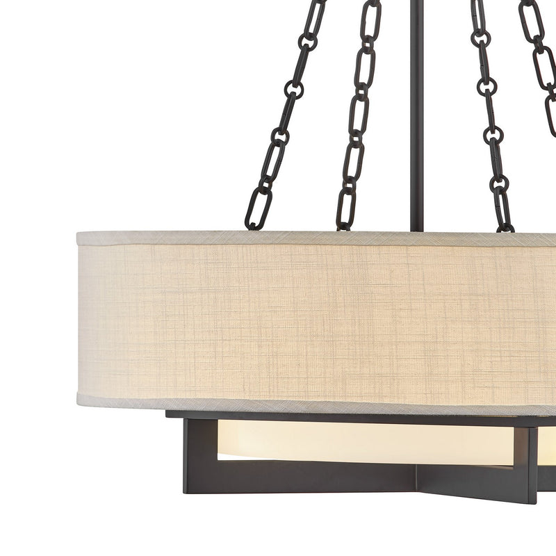 Four Light Pendant<br /><span style="color:#4AB0CE;">Entrega: 4-10 dias en USA</span><br /><span style="color:#4AB0CE;font-size:60%;">PREGUNTE POR ENTREGA EN PANAMA</span><br />Collection: Brentwood<br />Finish: Matte Black