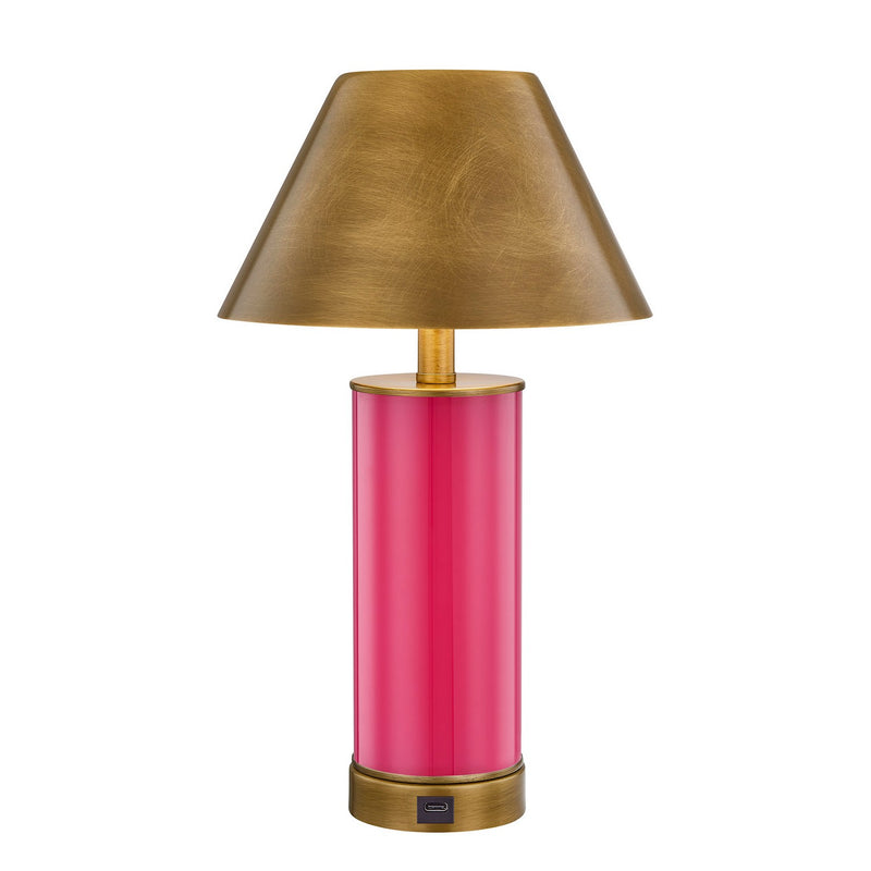 LED Table Lamp<br /><span style="color:#4AB0CE;">Entrega: 7-8 semanas en USA</span><br /><span style="color:#4AB0CE;font-size:60%;">PREGUNTE POR ENTREGA EN PANAMA</span><br />Collection: Molly<br />Finish: Fuschia Rose