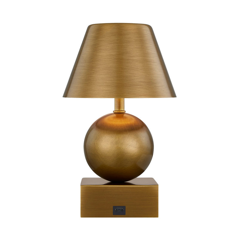 LED Table Lamp<br /><span style="color:#4AB0CE;">Entrega: 7-8 semanas en USA</span><br /><span style="color:#4AB0CE;font-size:60%;">PREGUNTE POR ENTREGA EN PANAMA</span><br />Collection: Silas<br />Finish: Brass
