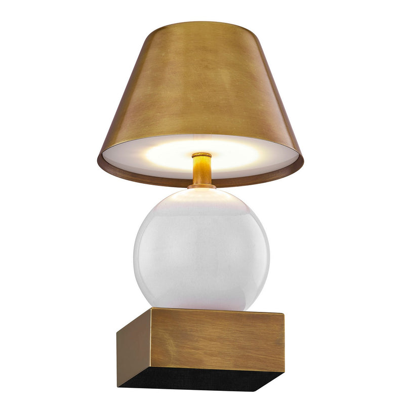LED Table Lamp<br /><span style="color:#4AB0CE;">Entrega: 7-8 semanas en USA</span><br /><span style="color:#4AB0CE;font-size:60%;">PREGUNTE POR ENTREGA EN PANAMA</span><br />Collection: Silas<br />Finish: Ceramic and Brass