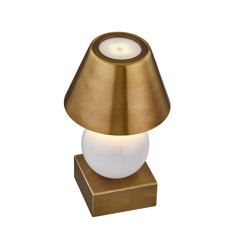 LED Table Lamp<br /><span style="color:#4AB0CE;">Entrega: 7-8 semanas en USA</span><br /><span style="color:#4AB0CE;font-size:60%;">PREGUNTE POR ENTREGA EN PANAMA</span><br />Collection: Silas<br />Finish: Ceramic and Brass