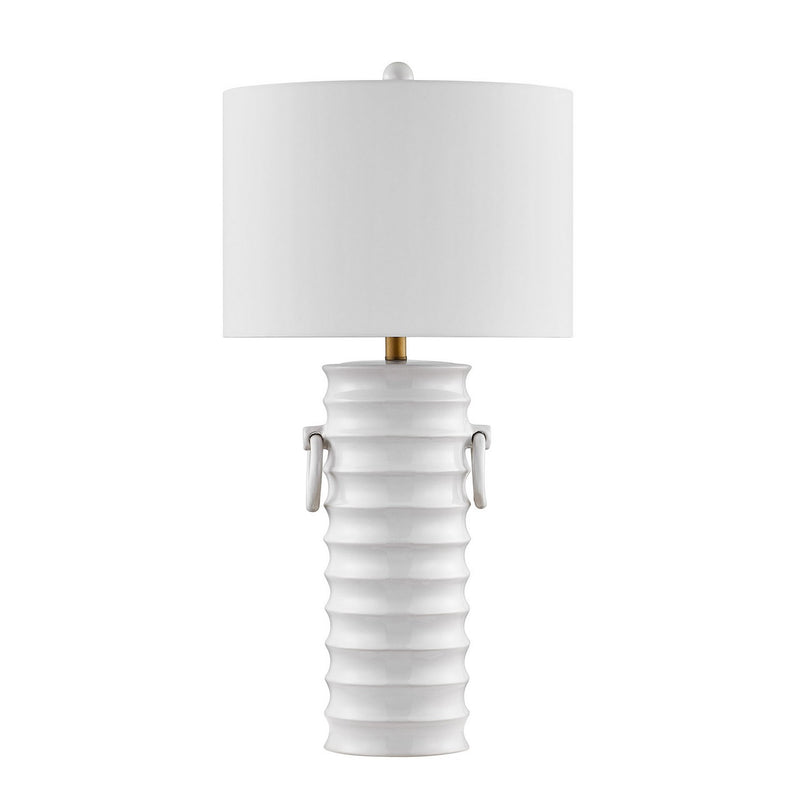 One Light Table Lamp<br /><span style="color:#4AB0CE;">Entrega: 7-8 semanas en USA</span><br /><span style="color:#4AB0CE;font-size:60%;">PREGUNTE POR ENTREGA EN PANAMA</span><br />Collection: Cindy<br />Finish: White