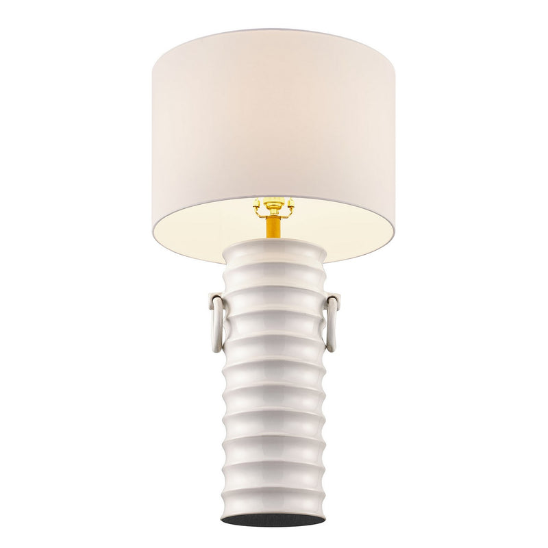 One Light Table Lamp<br /><span style="color:#4AB0CE;">Entrega: 7-8 semanas en USA</span><br /><span style="color:#4AB0CE;font-size:60%;">PREGUNTE POR ENTREGA EN PANAMA</span><br />Collection: Cindy<br />Finish: White