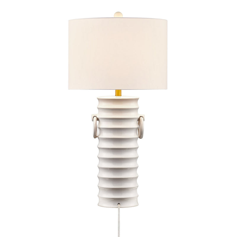 One Light Table Lamp<br /><span style="color:#4AB0CE;">Entrega: 7-8 semanas en USA</span><br /><span style="color:#4AB0CE;font-size:60%;">PREGUNTE POR ENTREGA EN PANAMA</span><br />Collection: Cindy<br />Finish: White