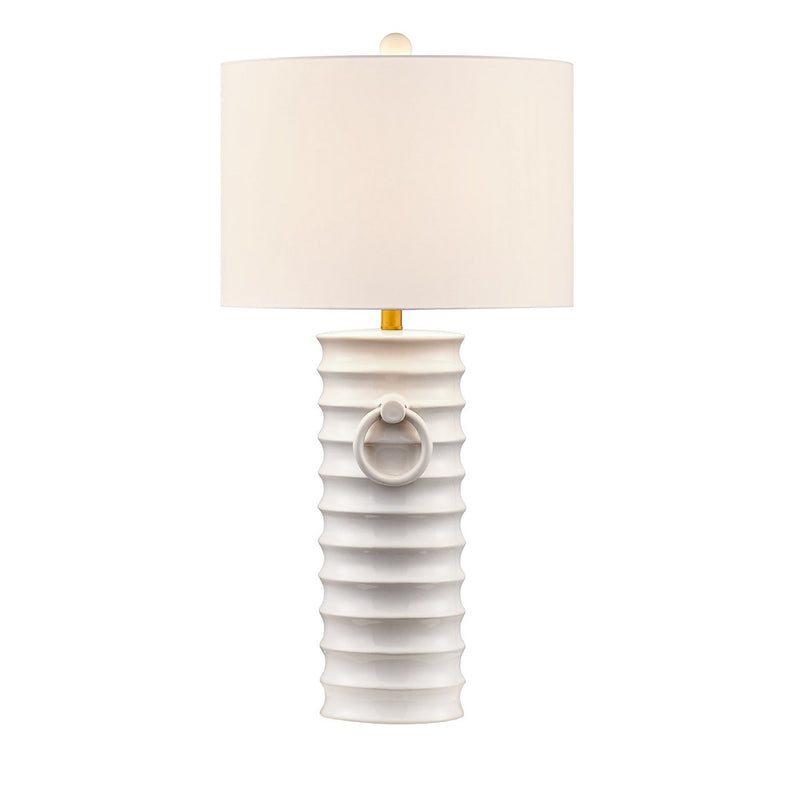 One Light Table Lamp<br /><span style="color:#4AB0CE;">Entrega: 7-8 semanas en USA</span><br /><span style="color:#4AB0CE;font-size:60%;">PREGUNTE POR ENTREGA EN PANAMA</span><br />Collection: Cindy<br />Finish: White