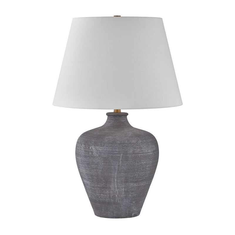 One Light Table Lamp<br /><span style="color:#4AB0CE;">Entrega: 4-10 dias en USA</span><br /><span style="color:#4AB0CE;font-size:60%;">PREGUNTE POR ENTREGA EN PANAMA</span><br />Collection: Dakota<br />Finish: Gray
