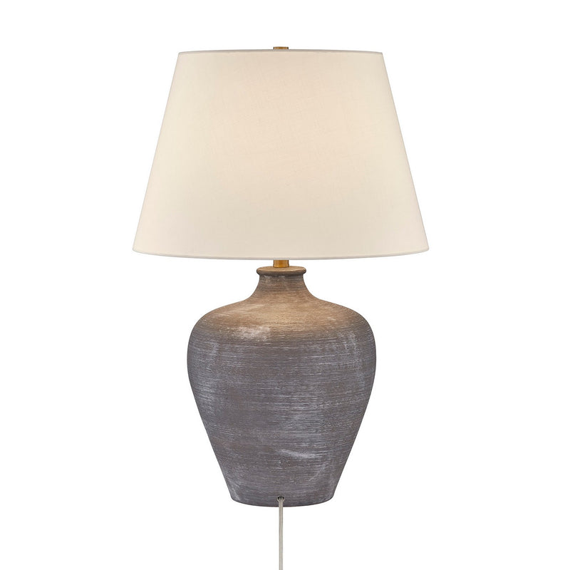 One Light Table Lamp<br /><span style="color:#4AB0CE;">Entrega: 4-10 dias en USA</span><br /><span style="color:#4AB0CE;font-size:60%;">PREGUNTE POR ENTREGA EN PANAMA</span><br />Collection: Dakota<br />Finish: Gray