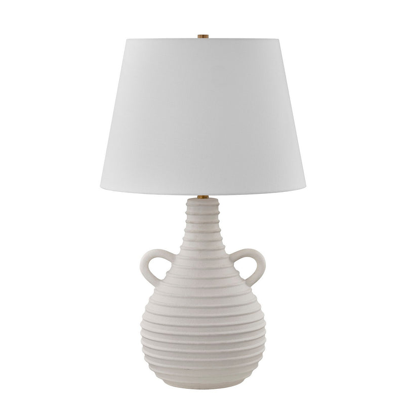 One Light Table Lamp<br /><span style="color:#4AB0CE;">Entrega: 4-10 dias en USA</span><br /><span style="color:#4AB0CE;font-size:60%;">PREGUNTE POR ENTREGA EN PANAMA</span><br />Collection: Adrian<br />Finish: White