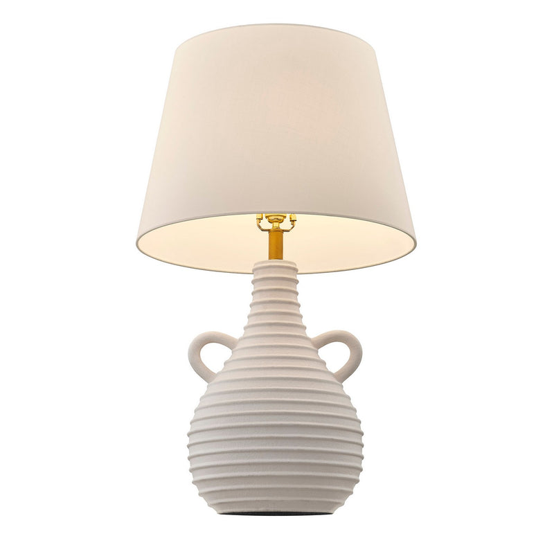 One Light Table Lamp<br /><span style="color:#4AB0CE;">Entrega: 4-10 dias en USA</span><br /><span style="color:#4AB0CE;font-size:60%;">PREGUNTE POR ENTREGA EN PANAMA</span><br />Collection: Adrian<br />Finish: White