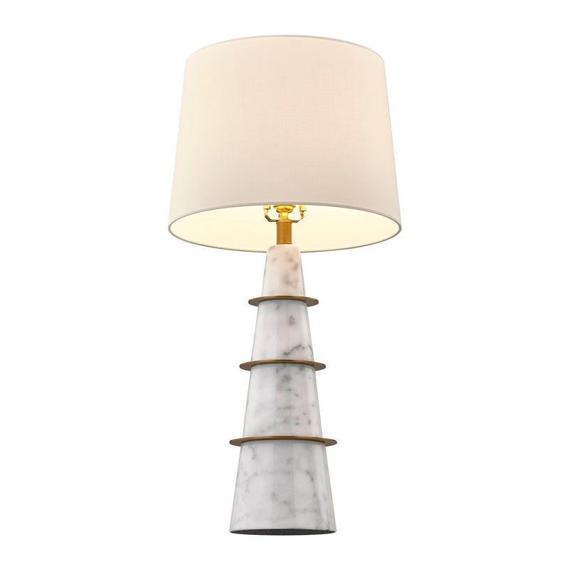 One Light Table Lamp<br /><span style="color:#4AB0CE;">Entrega: 7-8 semanas en USA</span><br /><span style="color:#4AB0CE;font-size:60%;">PREGUNTE POR ENTREGA EN PANAMA</span><br />Collection: Duffield<br />Finish: White