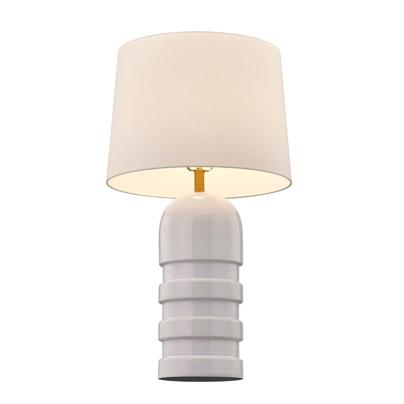 One Light Table Lamp<br /><span style="color:#4AB0CE;">Entrega: 4-10 dias en USA</span><br /><span style="color:#4AB0CE;font-size:60%;">PREGUNTE POR ENTREGA EN PANAMA</span><br />Collection: Wehunt<br />Finish: White