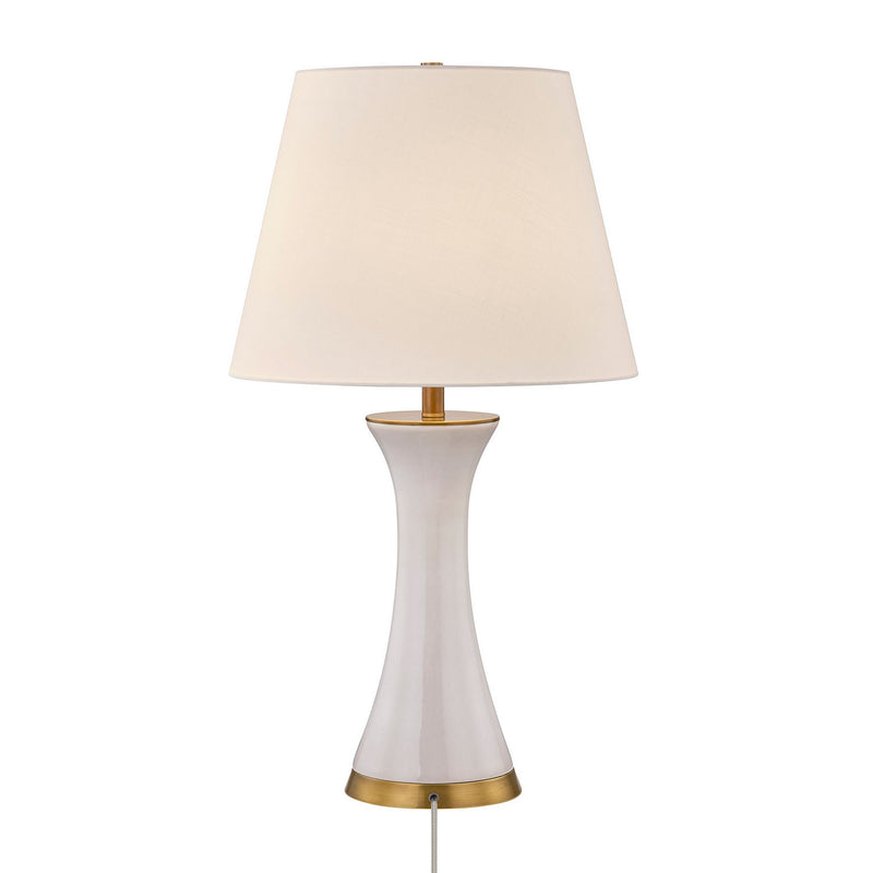 One Light Table Lamp<br /><span style="color:#4AB0CE;">Entrega: 4-10 dias en USA</span><br /><span style="color:#4AB0CE;font-size:60%;">PREGUNTE POR ENTREGA EN PANAMA</span><br />Collection: Dana<br />Finish: White