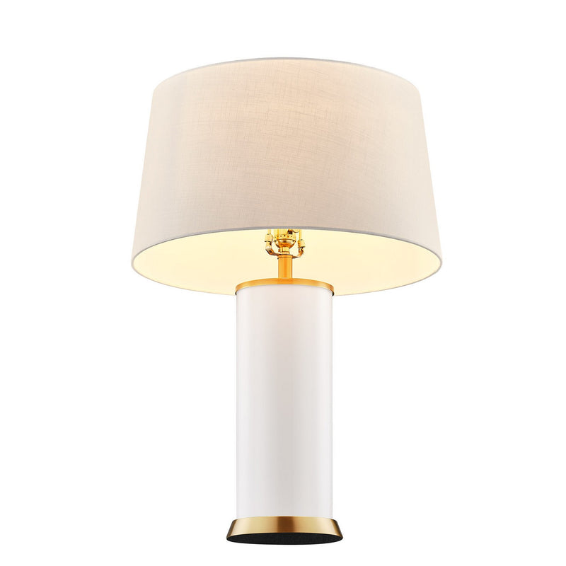 One Light Table Lamp<br /><span style="color:#4AB0CE;">Entrega: 7-8 semanas en USA</span><br /><span style="color:#4AB0CE;font-size:60%;">PREGUNTE POR ENTREGA EN PANAMA</span><br />Collection: Melissa<br />Finish: Blanc de Blanc