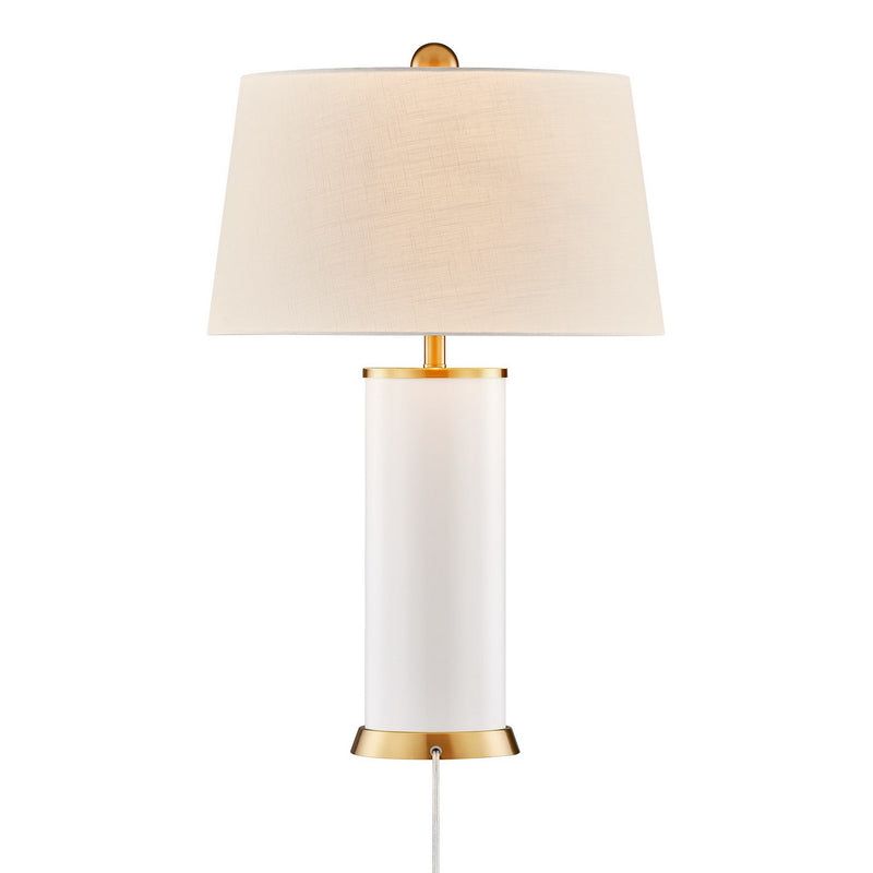 One Light Table Lamp<br /><span style="color:#4AB0CE;">Entrega: 7-8 semanas en USA</span><br /><span style="color:#4AB0CE;font-size:60%;">PREGUNTE POR ENTREGA EN PANAMA</span><br />Collection: Melissa<br />Finish: Blanc de Blanc