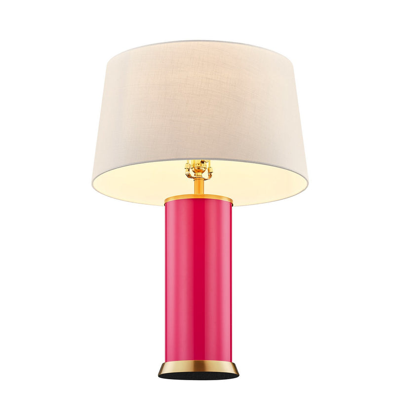 One Light Table Lamp<br /><span style="color:#4AB0CE;">Entrega: 7-8 semanas en USA</span><br /><span style="color:#4AB0CE;font-size:60%;">PREGUNTE POR ENTREGA EN PANAMA</span><br />Collection: Melissa<br />Finish: Fuchsia Rose