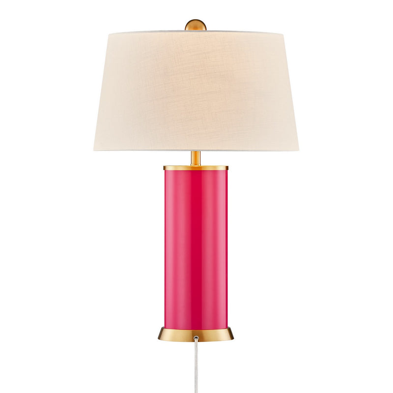 One Light Table Lamp<br /><span style="color:#4AB0CE;">Entrega: 7-8 semanas en USA</span><br /><span style="color:#4AB0CE;font-size:60%;">PREGUNTE POR ENTREGA EN PANAMA</span><br />Collection: Melissa<br />Finish: Fuchsia Rose