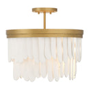 Six Light Semi Flush Mount<br /><span style="color:#4AB0CE;">Entrega: 4-10 dias en USA</span><br /><span style="color:#4AB0CE;font-size:60%;">PREGUNTE POR ENTREGA EN PANAMA</span><br />Collection: Briscade<br />Finish: Painted Legacy Brass