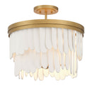 Six Light Semi Flush Mount<br /><span style="color:#4AB0CE;">Entrega: 4-10 dias en USA</span><br /><span style="color:#4AB0CE;font-size:60%;">PREGUNTE POR ENTREGA EN PANAMA</span><br />Collection: Briscade<br />Finish: Painted Legacy Brass
