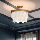 Six Light Semi Flush Mount<br /><span style="color:#4AB0CE;">Entrega: 4-10 dias en USA</span><br /><span style="color:#4AB0CE;font-size:60%;">PREGUNTE POR ENTREGA EN PANAMA</span><br />Collection: Briscade<br />Finish: Painted Legacy Brass