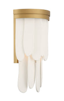 One Light Wall Sconce<br /><span style="color:#4AB0CE;">Entrega: 4-10 dias en USA</span><br /><span style="color:#4AB0CE;font-size:60%;">PREGUNTE POR ENTREGA EN PANAMA</span><br />Collection: Briscade<br />Finish: Painted Legacy Brass