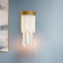 One Light Wall Sconce<br /><span style="color:#4AB0CE;">Entrega: 4-10 dias en USA</span><br /><span style="color:#4AB0CE;font-size:60%;">PREGUNTE POR ENTREGA EN PANAMA</span><br />Collection: Briscade<br />Finish: Painted Legacy Brass