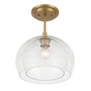 One Light Convertible Semi Flush/Pendant<br /><span style="color:#4AB0CE;">Entrega: 4-10 dias en USA</span><br /><span style="color:#4AB0CE;font-size:60%;">PREGUNTE POR ENTREGA EN PANAMA</span><br />Collection: Glint<br />Finish: Legacy Brass