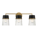 Three Light Vanity<br /><span style="color:#4AB0CE;">Entrega: 2-3 semanas en USA</span><br /><span style="color:#4AB0CE;font-size:60%;">PREGUNTE POR ENTREGA EN PANAMA</span><br />Collection: Stamford<br />Finish: Legacy Brass