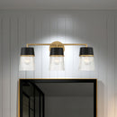 Three Light Vanity<br /><span style="color:#4AB0CE;">Entrega: 2-3 semanas en USA</span><br /><span style="color:#4AB0CE;font-size:60%;">PREGUNTE POR ENTREGA EN PANAMA</span><br />Collection: Stamford<br />Finish: Legacy Brass