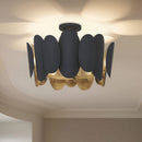 Minka-Lavery - 1417-897 - Seven Light Semi Flush Mount - Vailen - Dark Matte Black