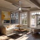 Minka Aire - F768L-BNW/DK - 65"Ceiling Fan - Nauticus - Brushed Nickel Wet With Distressed Koa Blades
