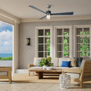 Minka Aire - F768L-BNW/NVY - 65"Ceiling Fan - Nauticus - Brushed Nickel Wet With Navy Blades