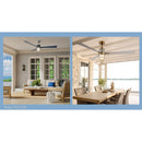 Minka Aire - F768L-LBR/WCD - 65"Ceiling Fan - Nauticus - Legacy Brass